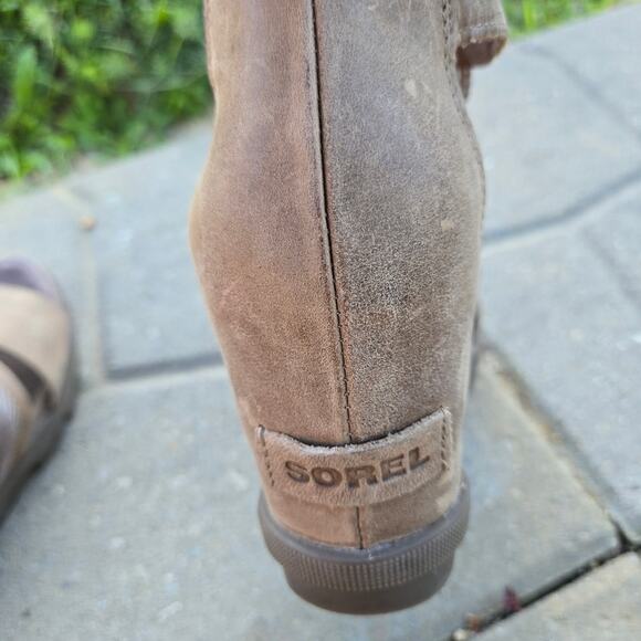 SOREL wedge sandals womens sz 8.5 JOANIE II lace up - Picture 8 of 14